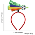 Soccer ball headband with Football text and colorful fan decoration, size 23.5cm x 15.5cm - One Size / Soccer Trumpet Style