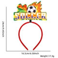 Football fan headband with SOCCER lettering and flames, size 24cm by 16.5cm - One Size / Flame Soccer Trumpet Style