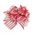 Nœud de Noël DIY avec rayures rouges blanches et flocons de neige pour décoration de fête - Motif Bouquet à Rayures Rouges