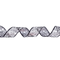 Halloween black mesh ribbon with silver skull prints and integrated LED lights for party decor - 2M-Silver Skull Ribbon (No Light)
