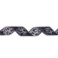 Halloween black mesh ribbon with skull pattern for party decoration and DIY crafting - 2M-Black Skull Ribbon (No Light)