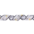 Halloween white mesh LED ribbon light with silver skulls and warm yellow glow - Glowing Bronzing Silver Pumpkin Spider Web Style / Warm Lights / Silver (Long)