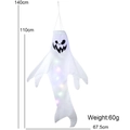Ghost windsock flag with LED lights and 140cm height for Halloween garden decor - Staring Ghost Style with Light