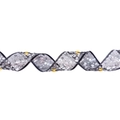 Halloween black mesh LED ribbon with silver skull prints and warm glowing light - 2M-Silver Skull (Warm Light)