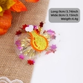 Glittery turkey leg hair clip with mesh and colorful stars for Thanksgiving hair decor - Chicken Leg Style