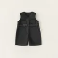 Tuta cargo nera senza maniche per bambino con cerniera e tasche multitasche - 80 / Nero
