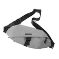 Waterproof light grey crossbody bag with adjustable strap and tactical buckle design - Gray