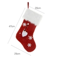 Calcetín navideño rojo con bordado de gnomo y luces LED con una altura de 47cm - Papá Noel