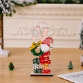 Décoration de table NOEL en bois avec motif de gnome nordique et couronne de Noël - Panneau Gnome Imprimé NOEL