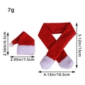 Mini ensemble bonnet et écharpe de Noël pour bouteille de vin ou décorations - Kit Chapeau de Père Noël et Écharpe Rouge
