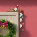 Décor de cadre de porte de Noël en bois en forme de L avec gnomes et lettrage XMAS - Style Gnome Cadre de Porte Accrocher à Droite