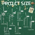 Set 18 decorazioni natalizie in acrilico con fiocchi di neve e renne con dimensioni - Set di 18 Pezzi Appesi Trasparenti (6114475346615)
