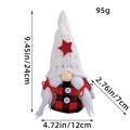 Gnome de Noël en peluche à carreaux rouges avec bonnet étoilé et dimensions - Style Gnome Femelle Chapeau Étoile