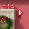 Creative Christmas door frame decoration featuring Santa Claus and reindeer on a corner - Santa Claus and Reindeer Right Side