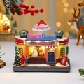 Caja musical de Navidad luminosa con modelo de pastelería giratoria y cupcake rosa - Helado