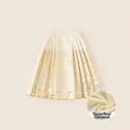 Gonna Mamian tradizionale per bambina in bianco crema con ricami dorati e pile - Bianco Crema (DQ94029) / 160