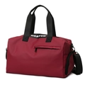 Bolsa de fitness burdeos impermeable con separación seco-húmedo y bandolera - Rojo