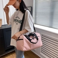 Pink waterproof fitness bag with large capacity for travel and sport training - Pink