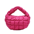 Sac à main matelassé rose vif au design nuage avec texture à bulles tendance - Rose rouge