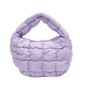 Sac nuage matelassé chic en violet clair avec texture bouffante et poignée plissée - Violet
