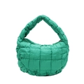 Chic sac nuage matelassé vert vif avec texture à carreaux minimaliste élégante - Vert