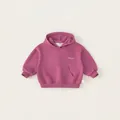 Kids oversized purple hooded sweatshirt with front kangaroo pocket and rib-knit cuffs - 80 / Purple Pink