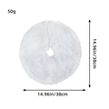 Mini jupe de sapin de Noël en peluche blanche avec fausse fourrure douce et 38 cm de diamètre - Peluche Blanche