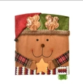 Christmas reindeer chair cover in plush fabric with sequins and festive knit details - Reindeer Style