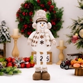 Poupée de bonhomme de neige de Noël télescopique avec chapeau en tricot et gilet - Bonhomme de neige