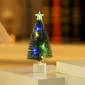 Mini LED desktop Christmas tree with glowing star topper and colorful fiber optic pine needles - Mini Glowing Tree