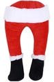 Gambe di Babbo Natale in peluche per l'albero di Natale con tessuto rosso e stivali - Rosso