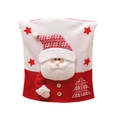 Housse de chaise tricotée Père Noël avec barbe blanche et nez 3D pour décor de Noël - Père Noël