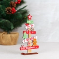 Holz Weihnachtsbaum Tischdeko mit Sternenspitze und festlichen Schildern für die Feiertage - Weihnachtsbaum
