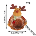 Panier de Noël en osier avec renne pour bonbons et décorations de fête de Noël - Grand Style Renne