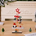 Addobbo natalizio da tavolo in legno con gnomo nordico e scritta di auguri festivi - Modello A Gnomo Seduto