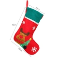 Christmas stocking with reindeer and tree embroidery for holiday gift decorations - Large Reindeer