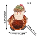 Panier de bonbons Père Noël de 21 cm de haut pour décoration de fête festive - Petit Père Noël