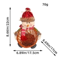 Panier à bonbons bonhomme de neige en peluche pour déco de Noël avec dimensions - Petit Bonhomme de neige