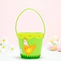 Oster-Filztasche mit grünem Hennen-Design und floralen Akzenten für Ostergeschenke - Grün - Henne