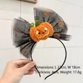 Dettagli su dimensioni e peso della fascia di Halloween con zucca e fiocco in rete - Cerchietto con Fiocco in Rete-Zucca