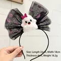 Cerchietto di Halloween con fiocco in rete nera e simpatico fantasma di peluche - Cerchietto con Fiocco in Rete - Fantasma