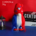 Gnomo patriottico del 4 luglio con cappello a stelle e strisce rosso bianco blu - Giorno dell'Indipendenza Cappello Rosso
