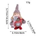 Poupée de Noël fille en rouge et gris avec bonnet en tricot et flocons brodés - Style tresse