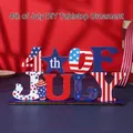 Decorazione da tavolo in legno 4 luglio con stelle e strisce per Indipendenza - 4th of July (4th of July 字母摆件)