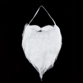 Barbe blanche de Père Noël en fibres avec moustache et bandeau élastique pour cosplay - Moustache de Guidon Standard