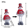 Muñeco de nieve de Navidad extensible con gorro de cuadros y suéter de punto - Muñeco de Nieve