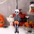 Λούτρινο κρεμαστό σκελετό Halloween με πορτοκαλί κολοκύθα και μαύρο σχοινί ανάρτησης - Κρανίο