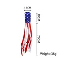 Manica a vento festa indipendenza americana stelle e strisce lunghezza totale 100cm - Stile manica a vento / 100x15cm / Rosso bianco blu