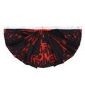 Bandiera a ventaglio Halloween con stampa Happy Halloween rossa e motivi di sangue - Stile Happy Halloween Schizzi di Sangue (万圣节皱褶扇形旗02)