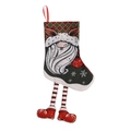 Kerstsok met kabouterontwerp en gestreepte benen voor feestelijke huisdecoratie en cadeau - Kabouter Stijl 07